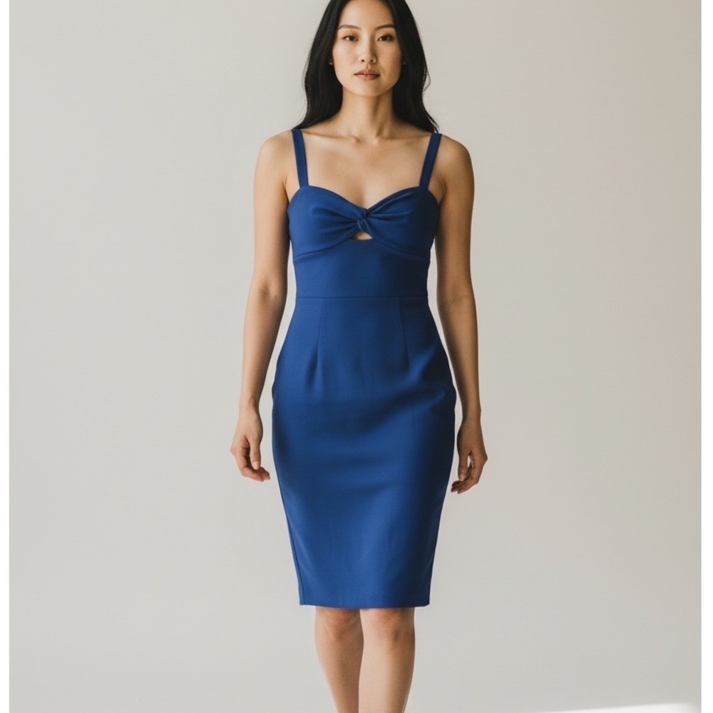 NWT Dress The Population Eve Dress Womens Size M Graphite Blue